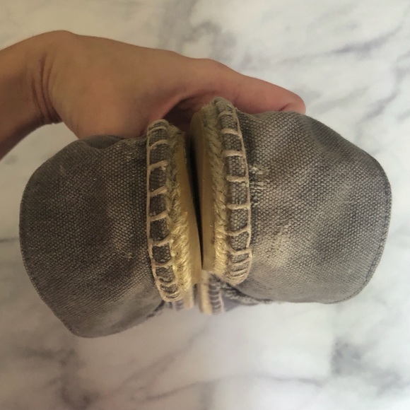 CHANEL Grey & Black Captoe Canvas Espadrilles - Picture 9 of 16